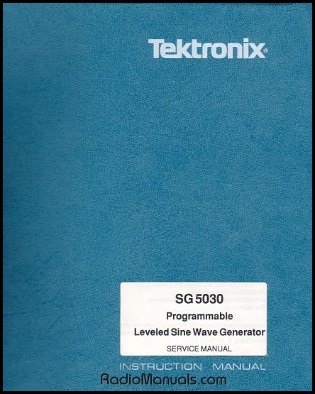 Tektronix SG 5030 Instruction Manual